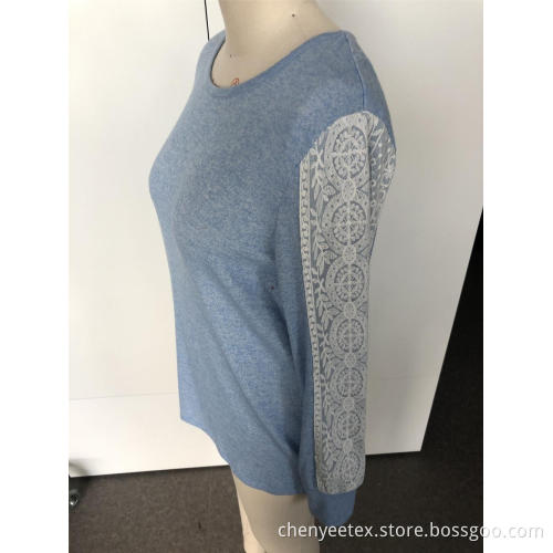 Sleeve stitching breathable long sleeve top